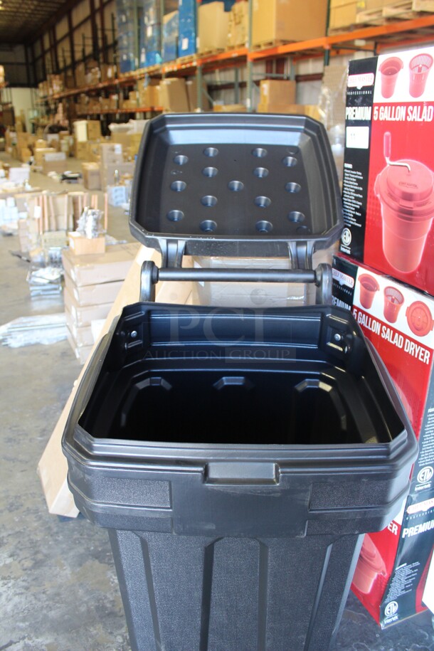 NEW! Commercial Rolling Trash Can. 22.5x27x40.5 - Image 2 of 3