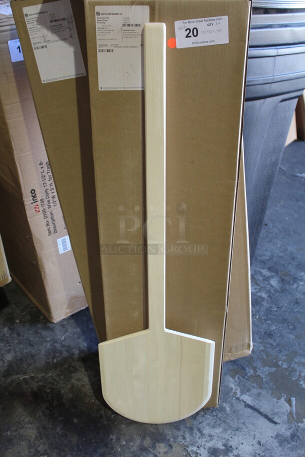 NEW IN BOX! 3 American Metalcraft Model 4212 Wooden Pizza Peels/Paddles. 42x12. 3X Your Bid!