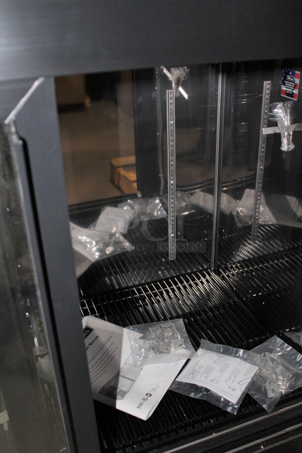 BRAND NEW! Perlick Model SDBR48-1 Commercial REMOTE Cooled Sliding Glass Door Bar Back Refrigerator/Cooler. 48x24.75x38.5. 115V/60Hz. Condenser Not Included.  - Image 2 of 8
