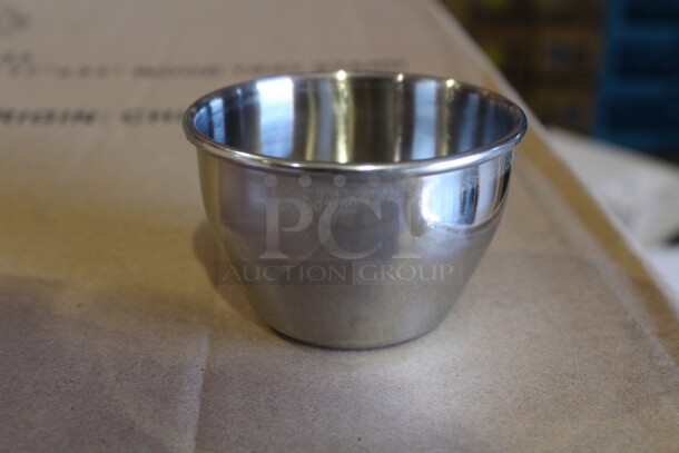 NEW IN BOX! 24 American Metalcraft Commercial Stainless Steel 8 Ounce Sauce Cups. 3.5x3.5x2.  24X Your Bid!  - Image 1 of 3