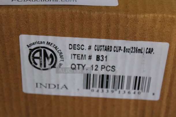 NEW IN BOX! 24 American Metalcraft Commercial Stainless Steel 8 Ounce Sauce Cups. 3.5x3.5x2.  24X Your Bid!  - Image 3 of 3