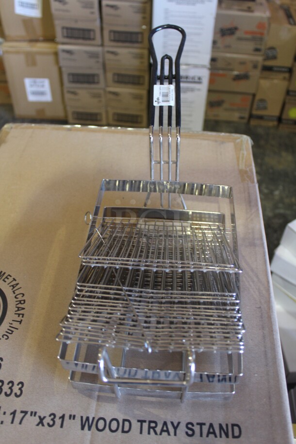NEW! 2 Commercial Stainless Steel Tostada Fryer Baskets. 18x6.5x8. 2X Your Bid!  - Image 2 of 4