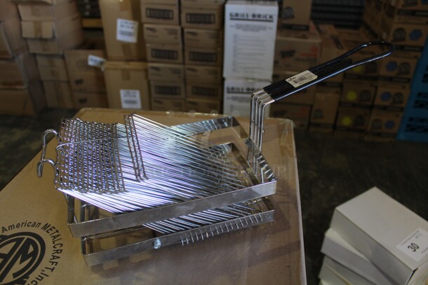 NEW! 2 Commercial Stainless Steel Tostada Fryer Baskets. 18x6.5x8. 2X Your Bid!  - Image 3 of 4