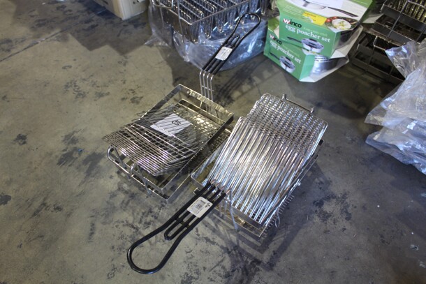 NEW! 2 Commercial Stainless Steel Tostada Fryer Baskets. 18x6.5x8. 2X Your Bid!  - Image 4 of 4