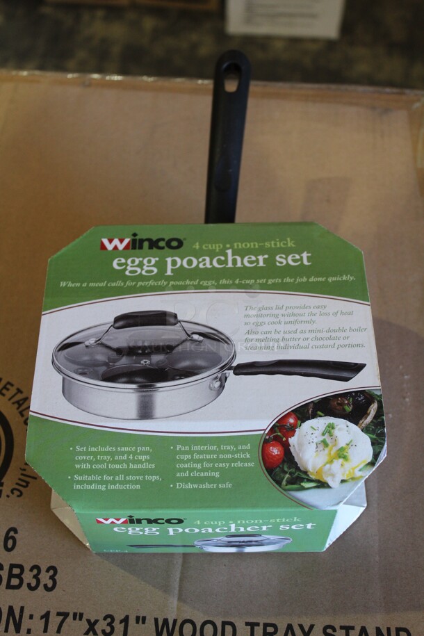 NEW! 3 Winco 4 Cup Egg Poacher Sets. 8.5x8.5x13. 3X Your Bid! - Image 1 of 3