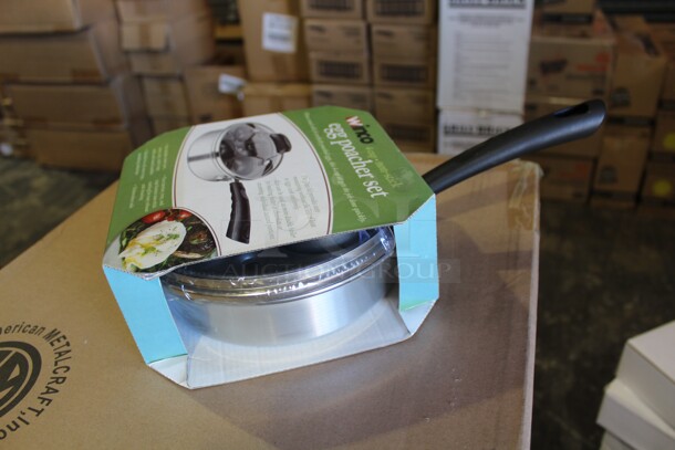 NEW! 3 Winco 4 Cup Egg Poacher Sets. 8.5x8.5x13. 3X Your Bid! - Image 2 of 3