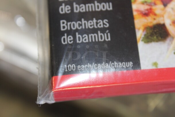 NEW IN BOX! 7 Boxes (8 Packs Of 100 In Each Box) Of Tablecraft 10 Inch Bamboo Skewers. 7X Your Bid! - Image 3 of 3