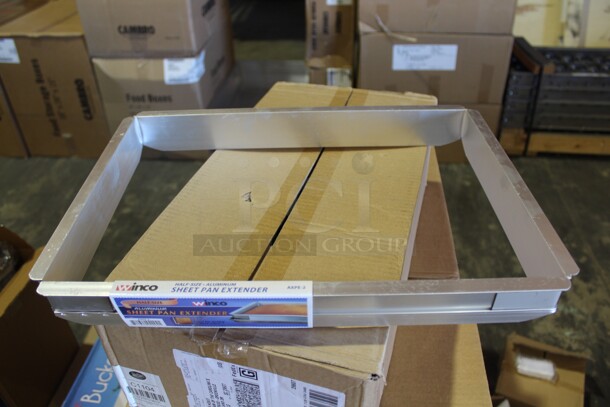 NEW! 5 Winco AXPE-2 Commercial Aluminum Half Size Sheet Pan Extenders. 17.25x12.5x2. 5X Your Bid! 