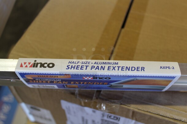 NEW! 5 Winco AXPE-2 Commercial Aluminum Half Size Sheet Pan Extenders. 17.25x12.5x2. 5X Your Bid!  - Image 2 of 3