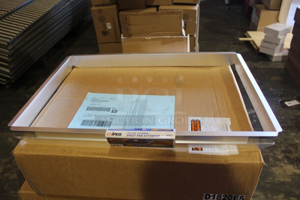 NEW! 4 Winco AXPE-1 Commercial Aluminum Full Size Sheet Pan Extenders. 17.25x25.5x2. 4X Your Bid! 