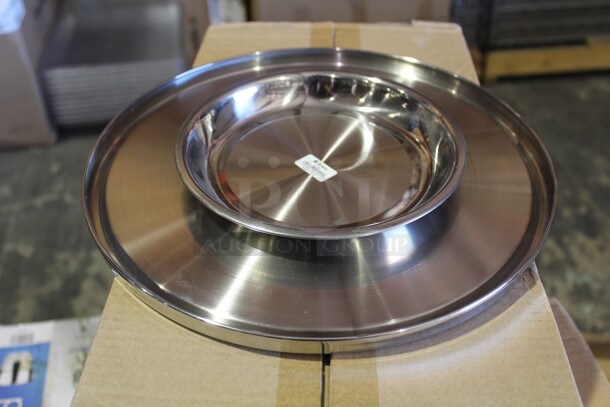 NEW IN BOX! 3 Browne Commercial Stainless Steel Pastry Stands With Low Base. 13x13x1.5. 3X Your Bid! 