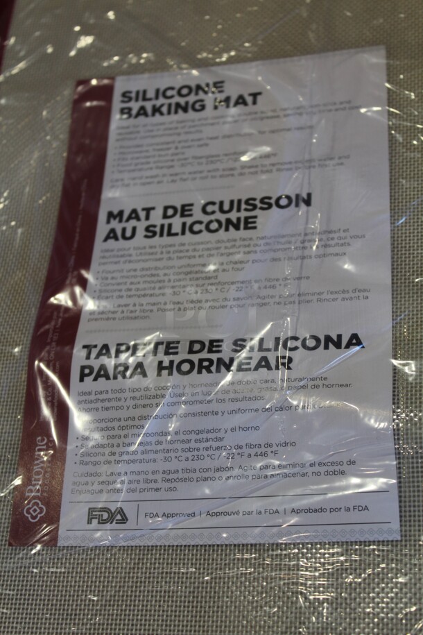 NEW IN BOX! 24 Browne Silicone Baking Mats. 16.25x24x.25. 24X Your Bid!  - Image 3 of 3