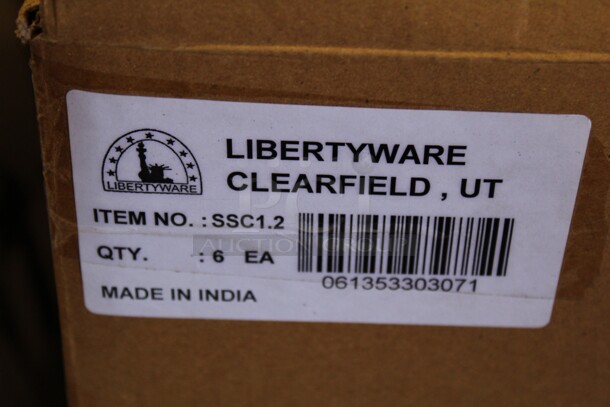 NEW IN BOX! 6 Libertyware Model SSC1.2 Commercial Stainless Steel 1.2 Quart Crocks With Plastic Lids. 5x5x5.5. 6X Your Bid!  - Image 2 of 3
