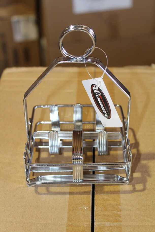 NEW! 2 Boxes (12 Each) Winco WH-7 Commercial Sweetner/Sugar/Condiment Caddies. 4x4x6.5. 2X Your Bid! - Image 1 of 3