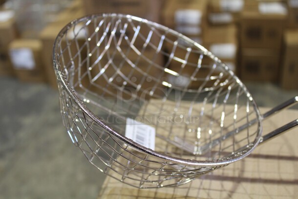 NEW! 4 Commercial Stainless Steel Round Fryer Baskets. 8x17x5.5. 4X Your Bid!  - Image 2 of 3