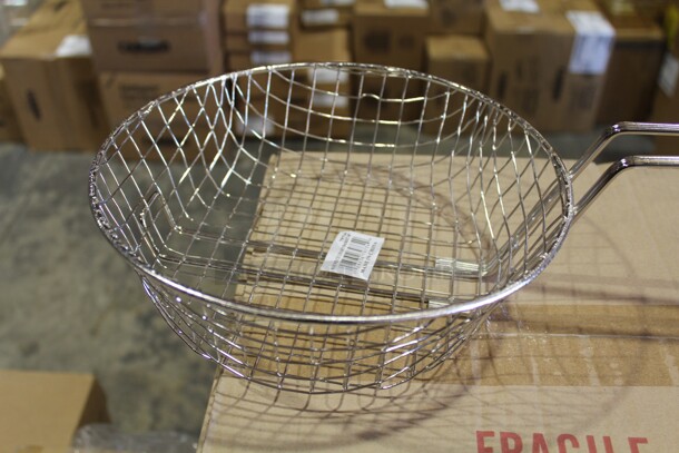 NEW! 4 Commercial Stainless Steel Round Fryer Baskets. 10x19x5. 4X Your Bid!  - Image 2 of 3