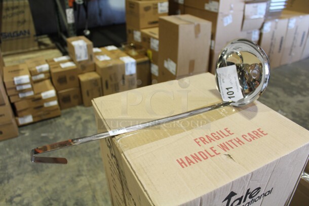 NEW! 4 Commercial Stainless Steel 24 Ounce Ladles. 6x6x20. 4X Your Bid!  - Image 1 of 3