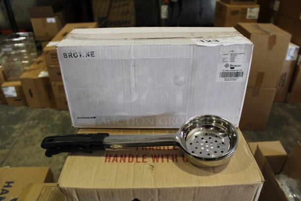 NEW IN BOX! 15 Browne Commercial Stainless Steel 8 Ounce Perforated Portion Controllers/Spoodles. 15X Your Bid!  - Image 2 of 2