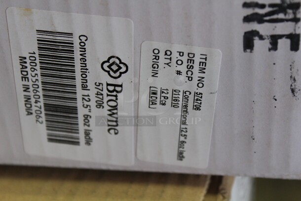 NEW IN BOX! 12 Browne Commercial Stainless Steel 6 Ounce Ladles. 12x Your Bid!  - Image 3 of 3
