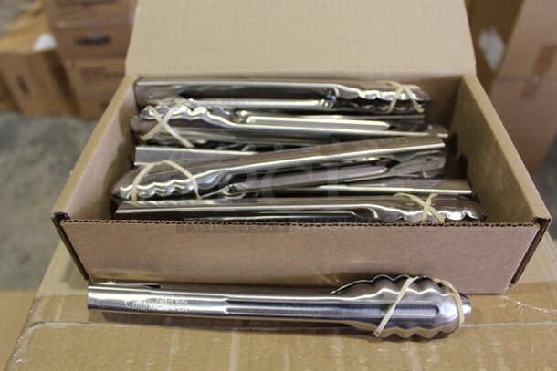 NEW IN BOX! 12 Edlund Commercial Stainless Steel 9 Inch Tongs. 9X Your Bid! 