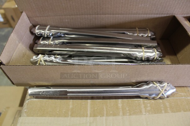 NEW IN BOX! 12 Edlund Commercial Stainless Steel 12 Inch Tongs. 12X Your Bid!  - Image 1 of 3