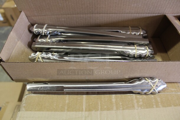 NEW IN BOX! 12 Edlund Commercial  Stainless Steel 12 Inch Tongs. 12X Your Bid! 