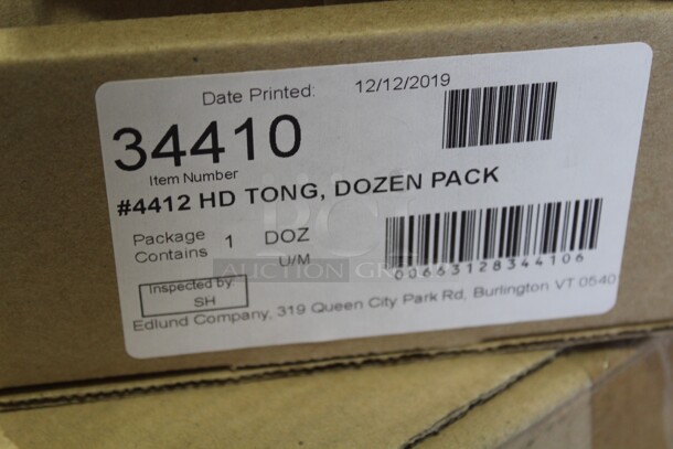 NEW IN BOX! 12 Edlund Commercial Stainless Steel 12 Inch Tongs. 12X Your Bid!  - Image 3 of 3