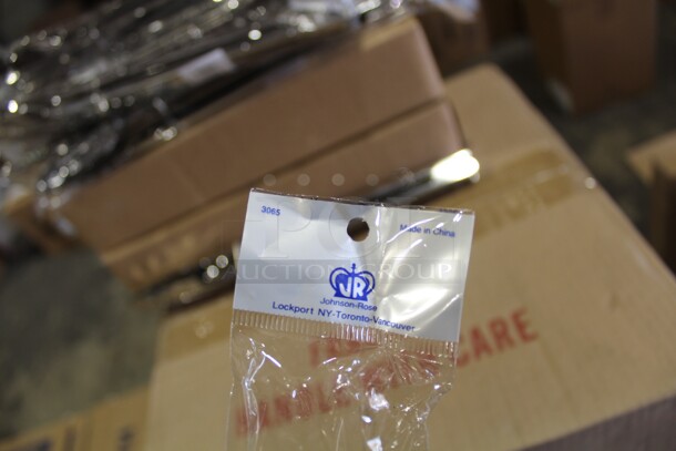 NEW IN BOX! 3 Boxes (10 Each)  Johnson Rose Stainless Steel Tongs. 3X Your Bid!   - Image 2 of 2