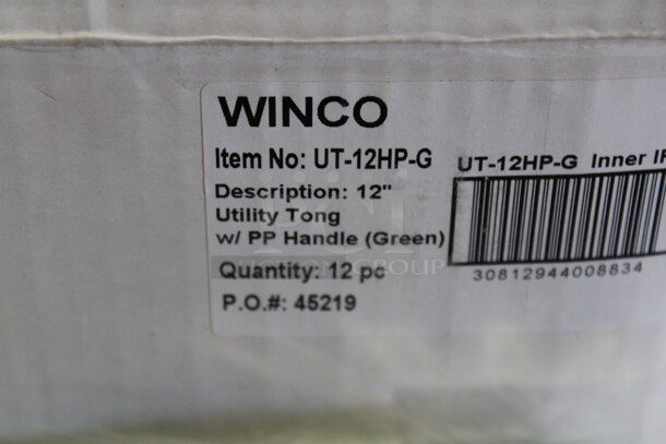 NEW IN BOX! 12 Winco Commercial 12 Inch Utility Tongs. 12X Your Bid!  - Image 2 of 3