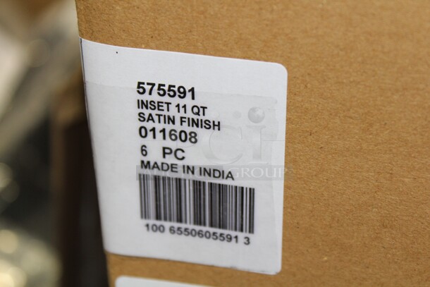 NEW IN BOX! 6 Browne 575591 Commercial Stainless Steel 11 Quart Inserts. 11.25x11.25x8.75. 6X Your Bid!  - Image 3 of 4