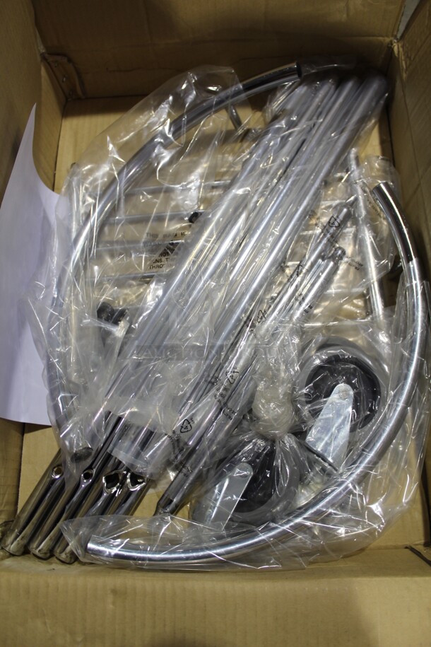 NEW IN BOX! Winco Model MXBS-30 Commercial Stainless Steel Mixing Bowl Stand. 18x24.5x33. Stock Photo. Note: Item Is Not Assembled.  - Image 2 of 2
