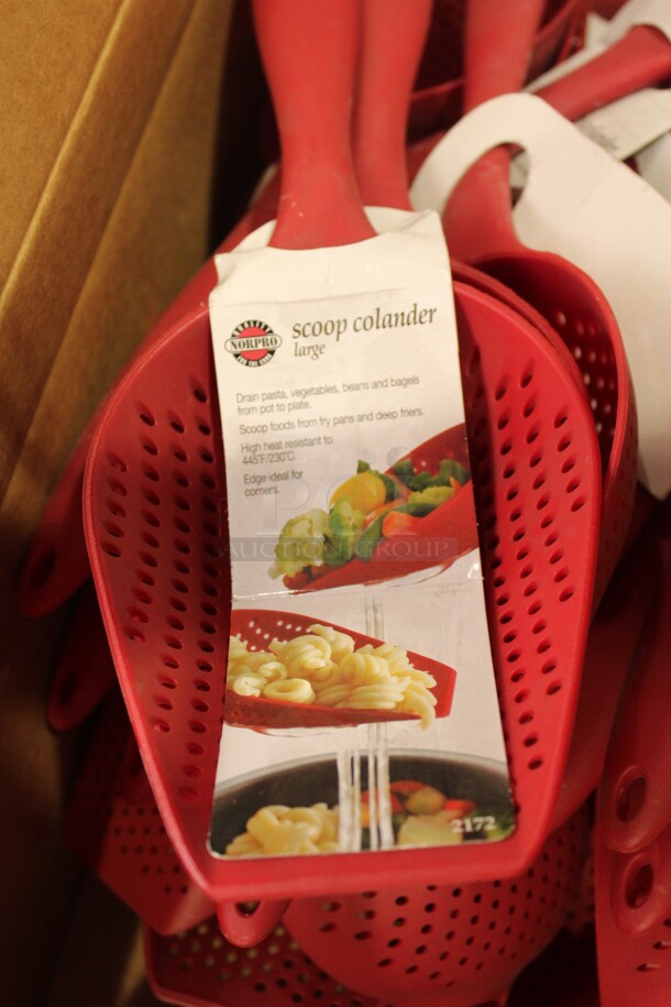 ALL ONE MONEY! Norpro Large Plastic Scoop Colanders.  - Image 2 of 2
