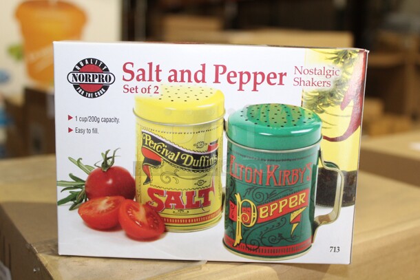 NEW IN BOX! 11 Sets of Nostalgic Salt And Pepper Shakers. 11X Your Bid!  - Image 1 of 1
