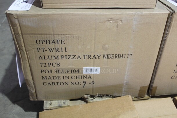 NEW IN BOX! 72 Thunder Group 11" Wide Rim Pizza Trays. 72X Your Bid!  - Image 2 of 2