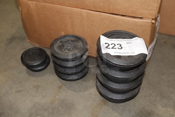 NEW! Set Of Scale Weights. (4) 4lb, (4) 2lb, (2) 1lb. 10X Your Bid!  - Image 1 of 1