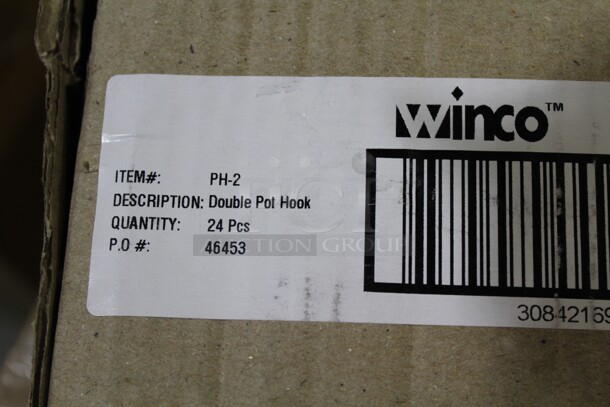NEW IN BOX! 3 Boxes (24 Each) Winco Commercial Stainless Steel Double Pot Hooks. 3X Your Bid! - Image 2 of 2