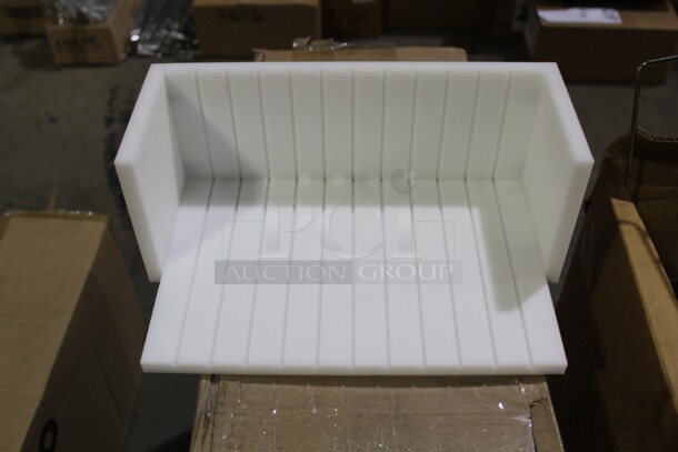 NEW! 6 Custom White Plastic Organizers. 13x9x5. 6X Your Bid!