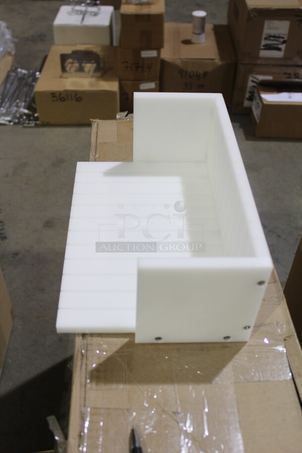 NEW! 6 Custom White Plastic Organizers. 13x9x5. 6X Your Bid! - Image 2 of 4