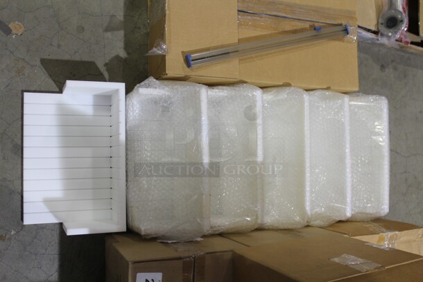 NEW! 6 Custom White Plastic Organizers. 13x9x5. 6X Your Bid! - Image 4 of 4