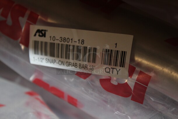 NEW IN BOX! 12 ASTCommercial Stainless Steel 18 Inch Snap On Grab Bars. 18x3x3. 12X Your Bid!  - Image 4 of 4