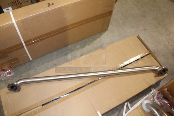 NEW IN BOX! 4 AST Commercial Stainless Steel 42 Inch Snap On Grab Bars. 42x3x3. 4X Your Bid!  - Image 2 of 3