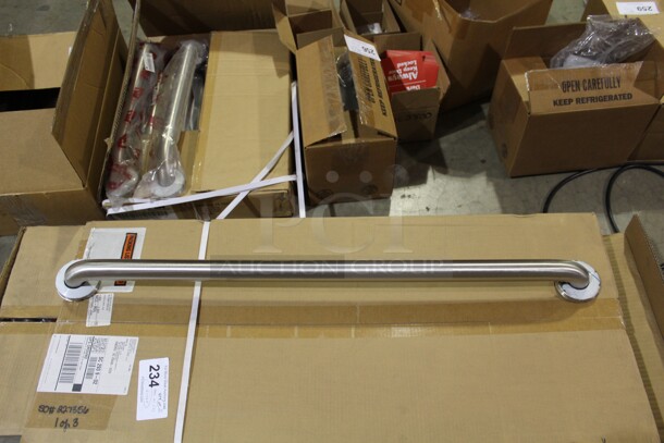 NEW IN BOX! 1 AST Commercial Stainless Steel 36 Inch Snap On Grab Bars. 36x3x3. 