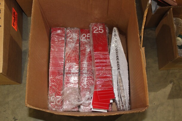 NEW! 6 Groups Of Commercial Plastic Numbers. 1-25 Each Set. 2x3x6. 6X Your Bid!  - Image 3 of 3