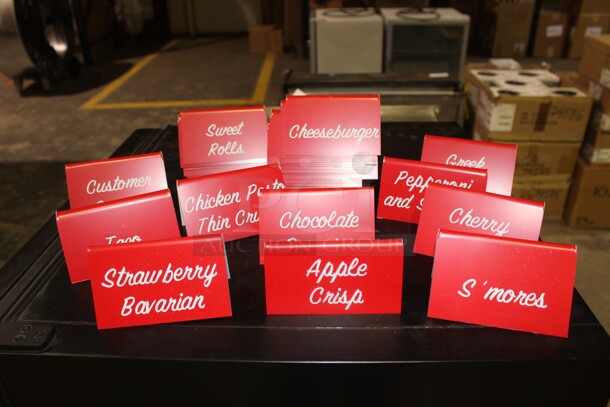 ALL ONE MONEY! Pizza And Dessert Placards.  - Image 1 of 2