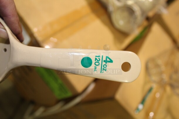 NEW! 12 Commercial Plastic 4 Ounce Perforated Portion/Measuring Spoons. 8.5x3.25x1.25. 12X Your Bid!  - Image 2 of 2