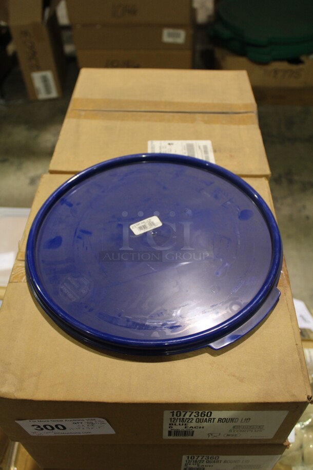 NEW IN BOX! 2 Boxes (6 Each) Carlisle 12/18/22 Quart Round Lids. 13.25x13x.5  2X Your Bid!  - Image 1 of 2