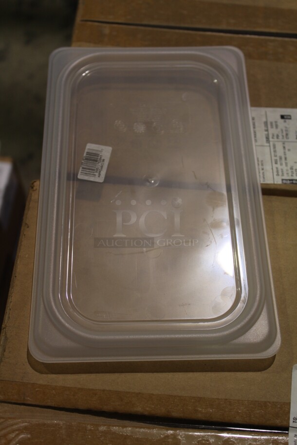 NEW IN BOX! 4 Boxes (6 Each) Cambro Camwear Clear Commercial Plastic 1/4 Pan Lids. 10.5x6.5x1. 4X Your Bid! 