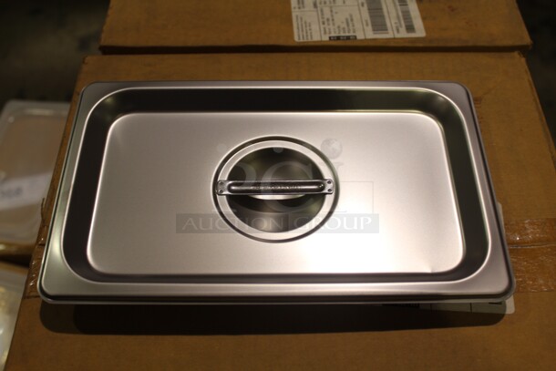 NEW IN BOX! 12 Winco SPSCQ Commercial Stainless Steel Quarter Pan Cover. 10.25x6.75x.25. 12X Your Bid! 