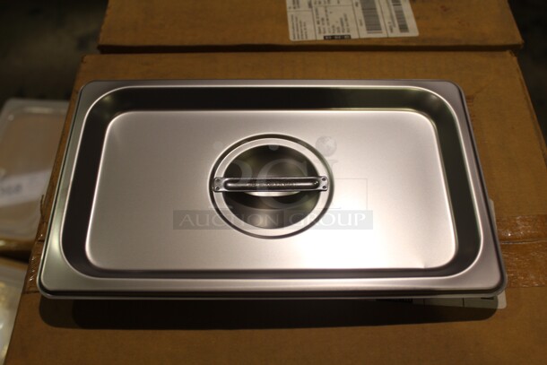 NEW IN BOX! 12 Winco SPSCQ Commercial Stainless Steel Quarter Pan Cover. 10.25x6.75x.25. 12X Your Bid!  - Image 1 of 3