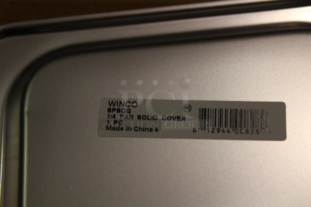 NEW IN BOX! 12 Winco SPSCQ Commercial Stainless Steel Quarter Pan Cover. 10.25x6.75x.25. 12X Your Bid!  - Image 3 of 3
